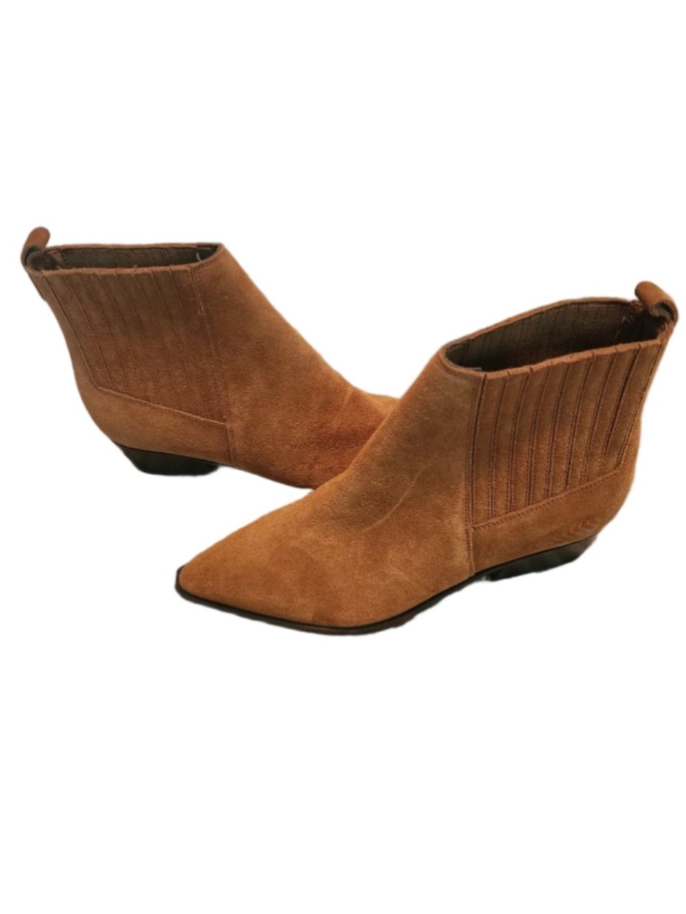 Women's Marc Fisher Ltd. Brown Suede Ankle Boots Size 6.5, Cowboy Casual NWOT
